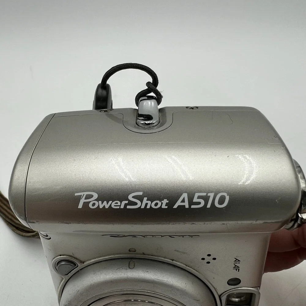 Canon PowerShot A510 3.2MP Digital Camera Silver For Parts